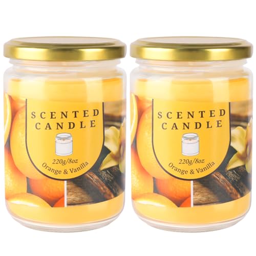 Grcdoyvl AHNXNJ1 2 Pack 16Oz Orange Vanilla Aromatherapy Candle thumb #1