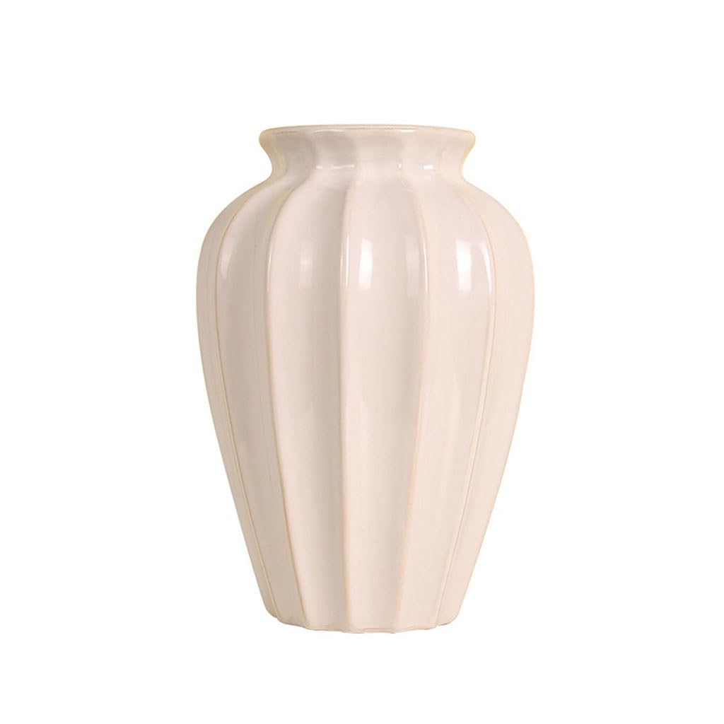 Vase de ferme en céramique rayé pour décoration de table salon