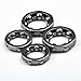 for Bike Wheel Hub Bearings Full Set Steel Front and Rear Bearings 3/16 Inch and /4 Inch (Pair, 4 Pack)