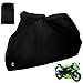 Zacro Funda para Moto/Cubierta de la Moto 190T Impermeable Cubierta Protectora UV los Agujeros del Acero Inoxidable al Aire Libre con el Bolso del Almacenaje (Negro)