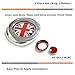iJDMTOY Classic Red/Blue Color UK Union Jack Design Engine Start Push Start Cap Cover Decoration, Compatible with 2nd Gen MINI Cooper