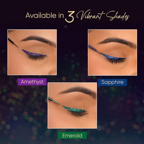 Image of Parul Garg Beauty Hi-Shimmer Liquid Eyeliner - Smudge-Proof, Water-Resistant & Quick-Drying | Long-Wear, Precision Tip & Glitter Finish for Intense Shine | Amethyst Purple | 5ml