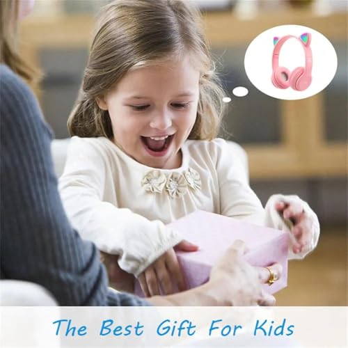 Fone Orelhas GATO Sem Fio COM LED Bluetooth Música Infantil COLORIDO GATINHO HEADSET HEADPHONE CRIAN