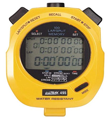 Ultrak 100 Lap Memory Timer, Yellow #TOP6