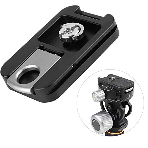 Design professionale: i cuscinetti in gomma antiscivolo di alta qualità sulla parte superiore aumentano l'attrito tra la fotocamera e la piastra QR per la sicurezza della fotocamera.