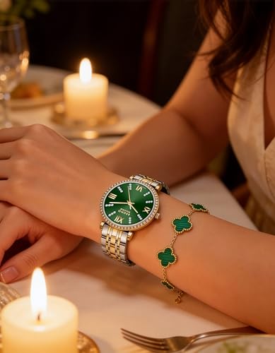 Image of BRUNO MILANO Luxe Diamond Studded Bezel Watch for Women and Girls