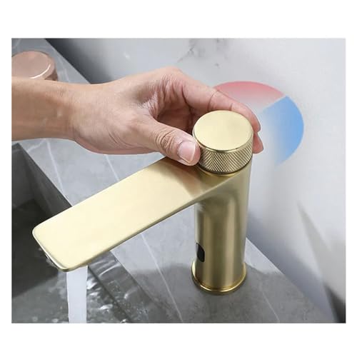 Grifo de lavabo sensor cromo monomando automático a batería para baño moderno 4