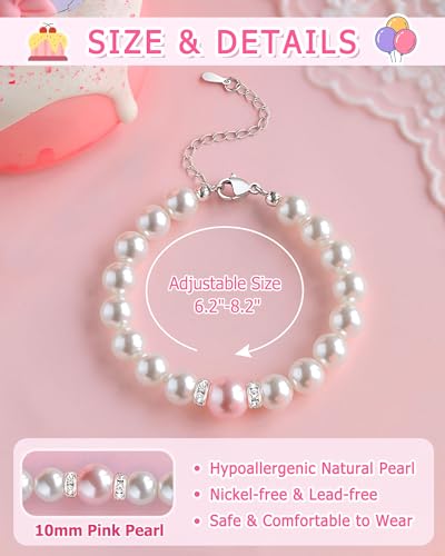 UPROMI First Birthday Gifts Pearl Bracelet4