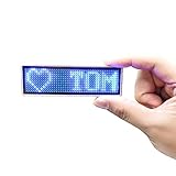 LED Name Badges Business Card Badges Business Card Screen Scrolling for Restaurant Shop Party Bar led Name Board(Blue)