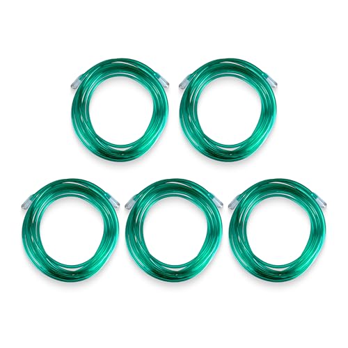 JWYN 5pk 25Ft Oxygen Supply Tubing 3-Channel Kink-Resistant Design Salter Style Green