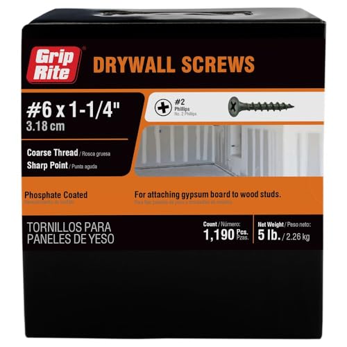 Grip-Rite Phillips Bugle Head Drywall Screws (5lb)