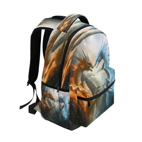 Dragon Lovely Backpack for School Boys Girls Adults Kids Bookbag Laptop Bag 18L2