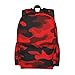 SUPLUCHOM School Backpack Military Camouflake Camo Red Black Casual Daypack Men Women Polyester Laptop Bag with Side Pockets Bookbag for Travel Hiking Work Student Over 3 Years Old Kids