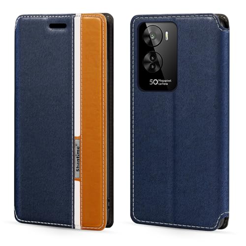 Custodia Flip in a Classiche Compatibile con BQ 6761L Unit Chiusura Magnetica Invisibile e Slot Carta Design a ContrastoBlu righe