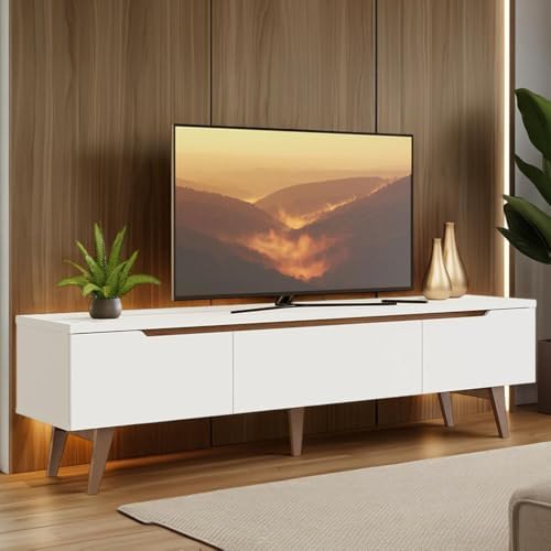 Rack para Tv até 75 Polegadas Madesa Brest 2 Portas 1 Gaveta Bran...