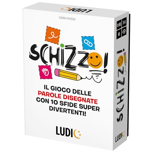 UN GIOCO DI SOCIETÀ PER BAMBINI, RAGAZZI E ADULTI: Schizzo! è pensato per bambini dagli 8 anni in su, ma è perfetto anche per ragazzi, genitori e amici. Un gioco educativo e super divertente che coinvolge tutta la famiglia in sfide creative e visive. Ottimo come gioco da tavolo per bambini 9 anni, giochi adulti divertenti, attività per famiglie e serate tra amici.
