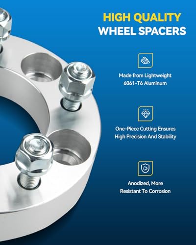 Image of PHILTOP 8x6.5 Lug-Centric Wheel Spacers 2 inch for Dodge Ram 1500