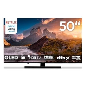 MEDION 125,7 cm (50 Zoll) QLED Fernseher (Smart TV, 4K, Dolby Vision HDR, Prime Video, Disney+, Dolby Atmos, DTS X, kompatibel mit Google TV, PVR, Bluetooth, MD 850700)