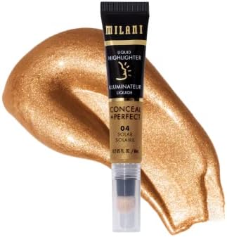 Milani Conceal + Perfect Liquid Highlighter for Added Glow, Face Lift Collection - Solar