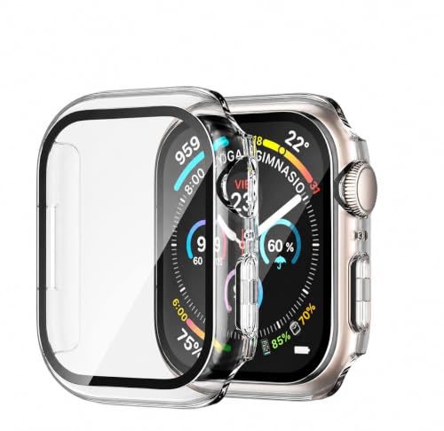 Image of Mizi Thin Case with Built-in Tempered Glass for Apple Watch Series 8 /7 41mm - Clear