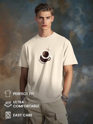 Image of Nobero Men's Regular Graphic Printed T-Shirt for Men | Soft Cotton | Classic Fit | Printed Casual Tshirt for Men