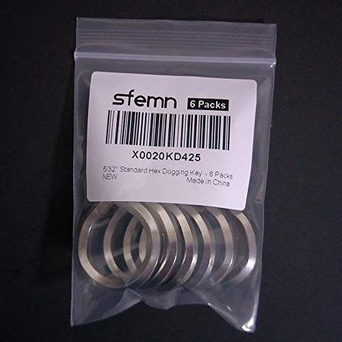 5/32” Hex Key Dogging Key Allen Key With Full Loop, Allen Wrench Door Key For Push Bar Panic Exit Devices, Solid Metal - 6 Packs #TOP5