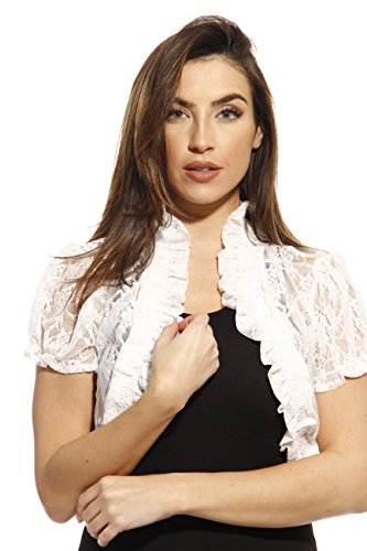 Just Love 2502-WHT-1X Plus Size Shrug/Women Cardigan