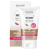 セルフタンニングクリーム - 日焼けローション、日焼けローションセルフタナー、顔と体のためのセルフタンサンレスタナー、すべての肌のトーン、休暇の必需品に適しています