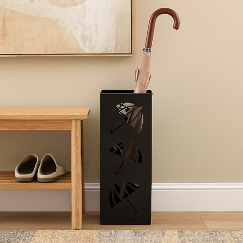 image for Okllen Metal Umbrella Holder, Square Umbrella Stand Rack for Entryway,