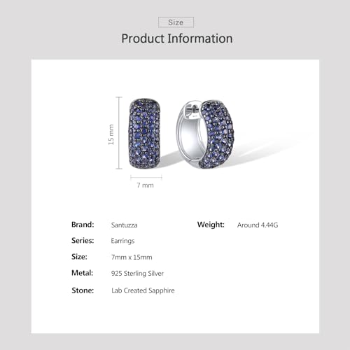 Santuzza 925 Sterling Silver Hoop Earrings Multi-row Cuff Earrings Huggie Stud for Women4