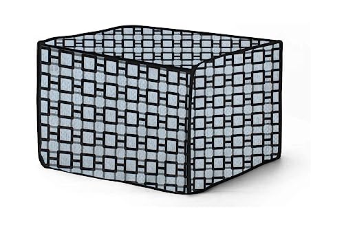 Image of The Furnishing Tree PVC Waterproof Microwave Oven Cover Compatible for Whirlpool 30 L Convection Magicook Elite Lattice Pattern Grey
