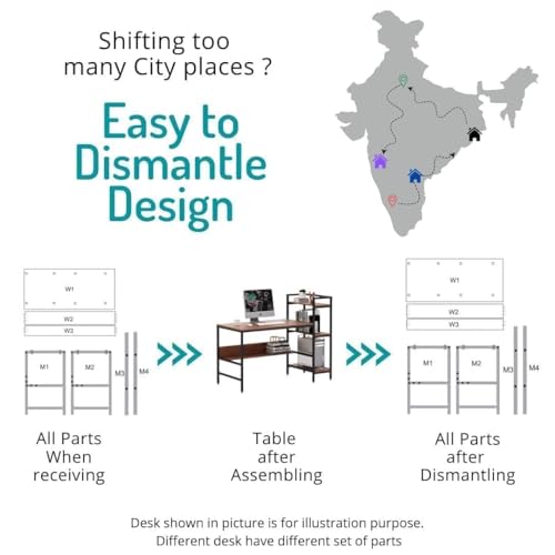 Image of TEKAVO Minda Office Workstation Table for Conference Room | Large Office Computer Work Table | 180 cm Long, 80 cm Wide