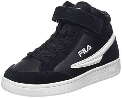 FILA Crew Velcro mid Kids Sneaker, Black, 31 EU