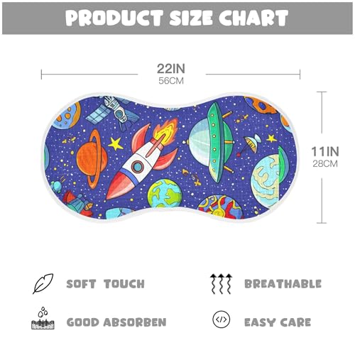 xigua Rockets Baby Burp Cloths for Newborn Boys and Girls 1 Pack, Soft & Absorbent Cotton Baby Burp Cloth, Baby Washcloths, Newborn Towel, Burp Rags4