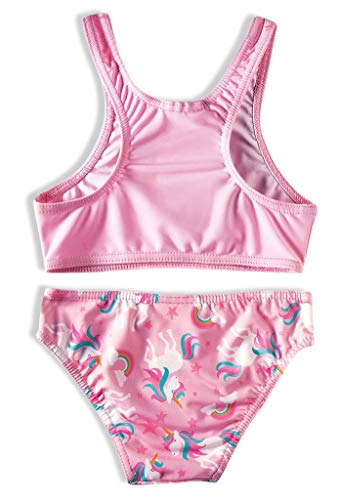 Top com Calcinha Praia Unicórnio, Tip Top, Toddler Menina, Rosa Claro, 2T
