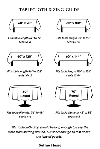 Solino Home Linen Tablecloth 60 X 90 Inch – Light Natural, 100% Pure Linen Rectangle Tablecloth For Spring, Summer, Wedding, Indoor, Outdoor – Classic Hemstitch, Handcrafted And Machine Washable #TOP4