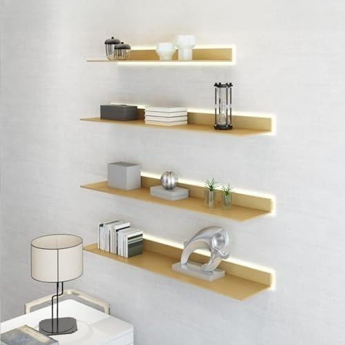 Étagère murale flottante à LED design étagère suspendue lumineuse salon