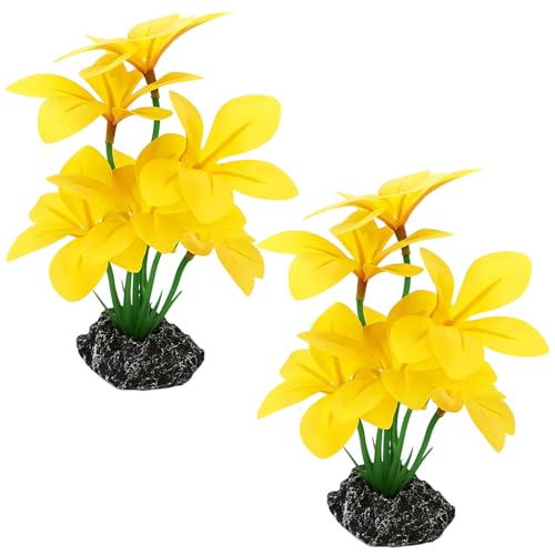 Fymueth Silk Plants for Fish Tank, Betta Hammock and Silk