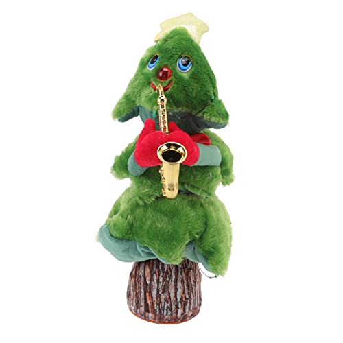 Acouto Singing Dancing Christmas Tree - Electric P Xmas Tree with 8 Songs, Interactive Christmas Tree Toys, Holiday Decorations & Kids & Family Fun (Saxophone Stump Christmas Tree)