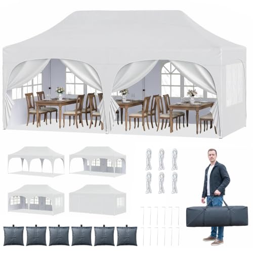 Image of Tangkula 10 x 20 ft Pop Up Canopy with 6 Removable Sidewalls