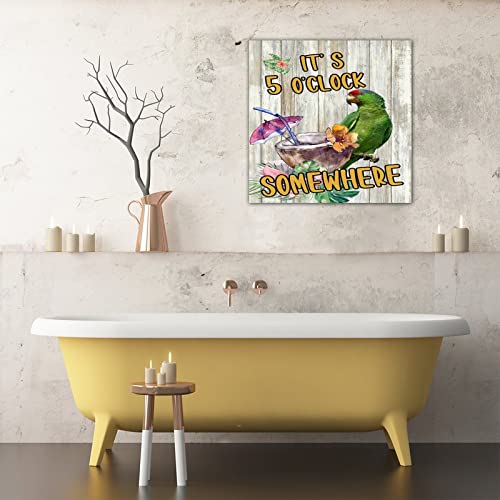 Cadeau déco idéal : plaque bois flamant rose 40 cm - 7