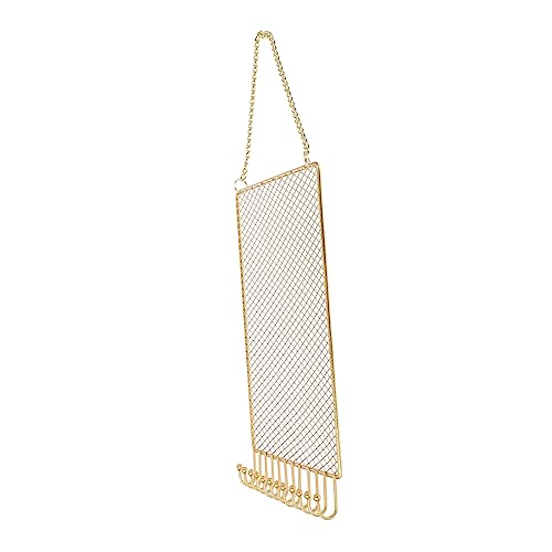 BESPORTBLE Estante de joyería de pared Poseedor pila organizadores oro jewelry organizer organizador bisuteria estante de joyería de hierro perchero decorativo para pendientes planchar Golden