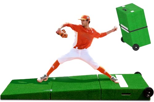 KuiBonu Pitching Mound, Portable Pitchers Mound with Pitching Rubber and Antifade Turf, 6' Foldable...