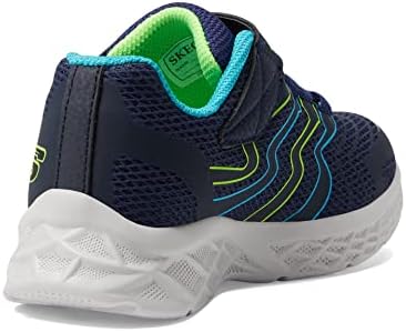 Skechers Kids Boy's MICROSPEC II-TROMSON Sneaker, Navy/Lime, 13 Little Kid | Image 4