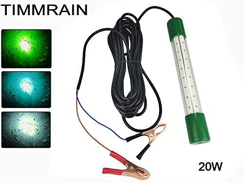 TIMMRAIN Underwater Fishing LED Lure Bait Finder Light 12V Submersible Night Fish Attracting