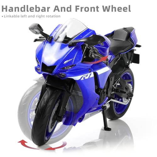 image for Risopen 1:12 Motorcycle Model Toy for Yamaha YZF-R1 1000R Metal Die-ca