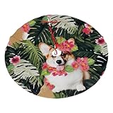 Jupe de sapin de Noël en peluche avec 3 attaches en corde rouge, facile à installer