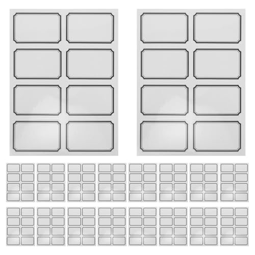 Étiquettes autocollantes transparentes et amovibles Gatuida réutilisables de 6 x 4 cm