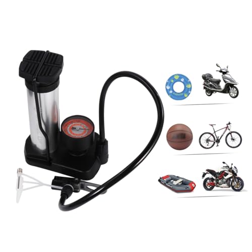 MOBUTOFU 携帯便利な高圧足踏み式自転車空気入れ フットポンプ バイクヤ専用 属製耐久インフレータースポーツ用空気注入器