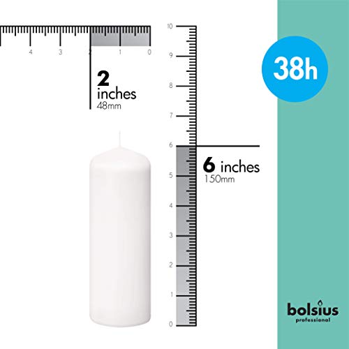 Bolsius White Pillar Candles – 2X6 Unscented Candle Set Of 20 – Dripless, Smokeless, And Clean Burning Household Dinner Candles – Perfect For Weddings, Parties, Dinners – 20 Decorative Candles #TOP1